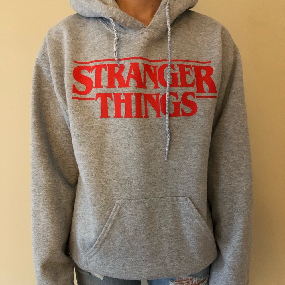 Stranger Things gray women’s hoodie